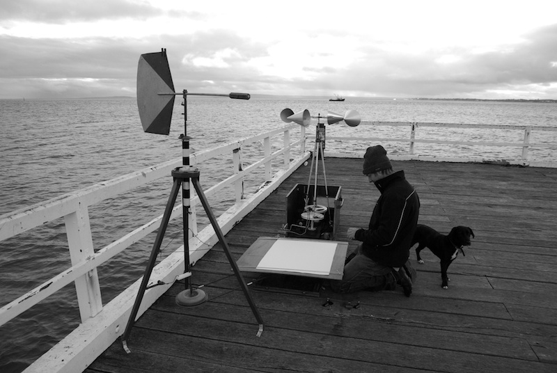 On site at Queenscliff Jetty, southern Australia, winter solstice 2008 (with Comet)